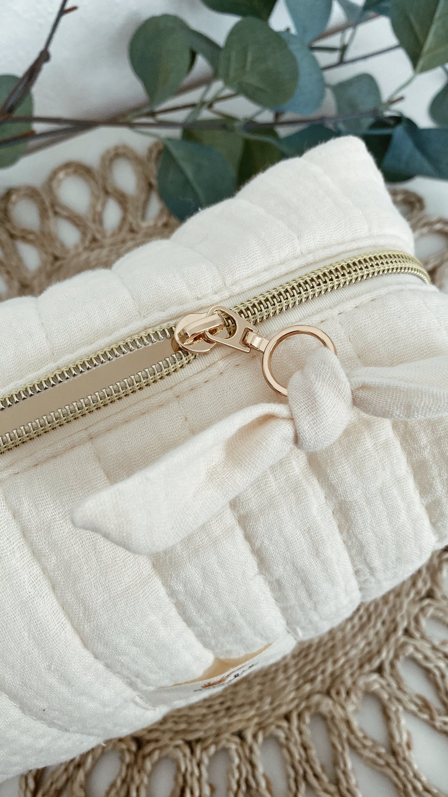 Trousse de toilette matelassée ECRU