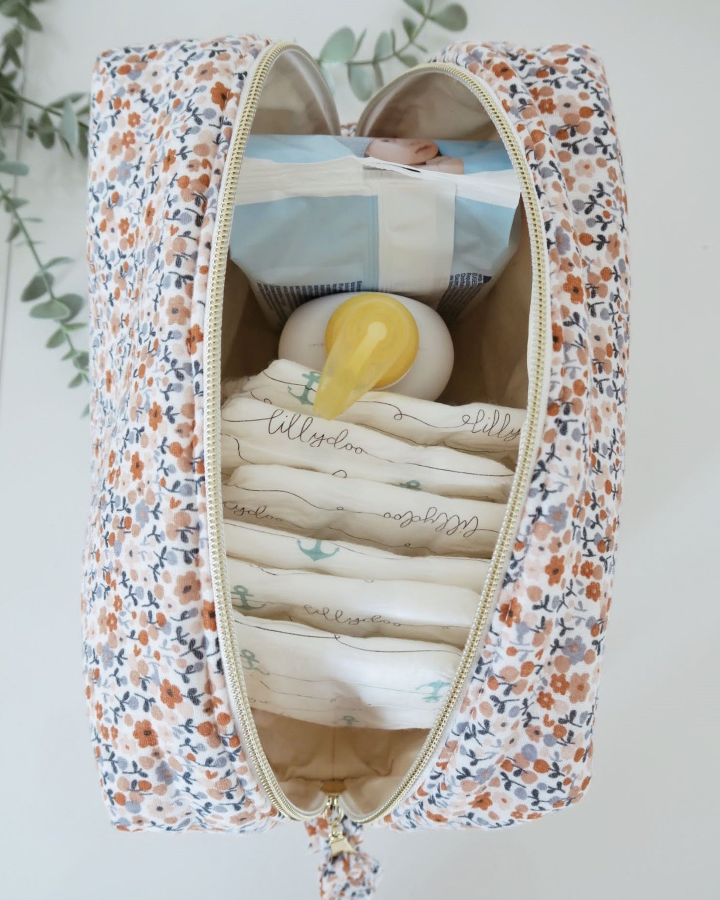 Trousse de toilette matelassée ECRU