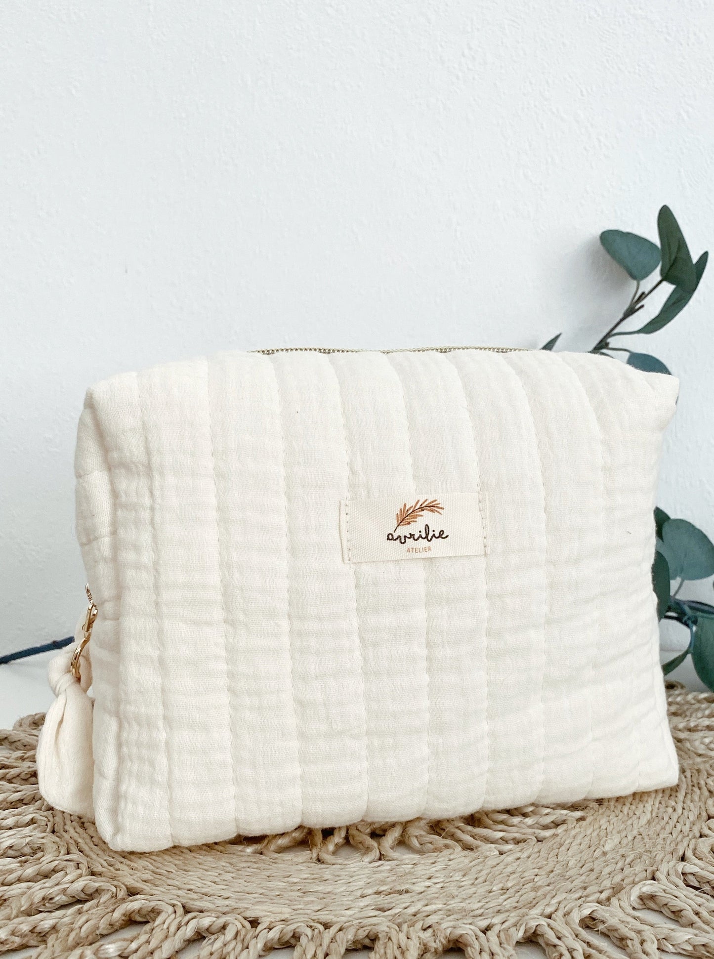 Trousse de toilette matelassée ECRU
