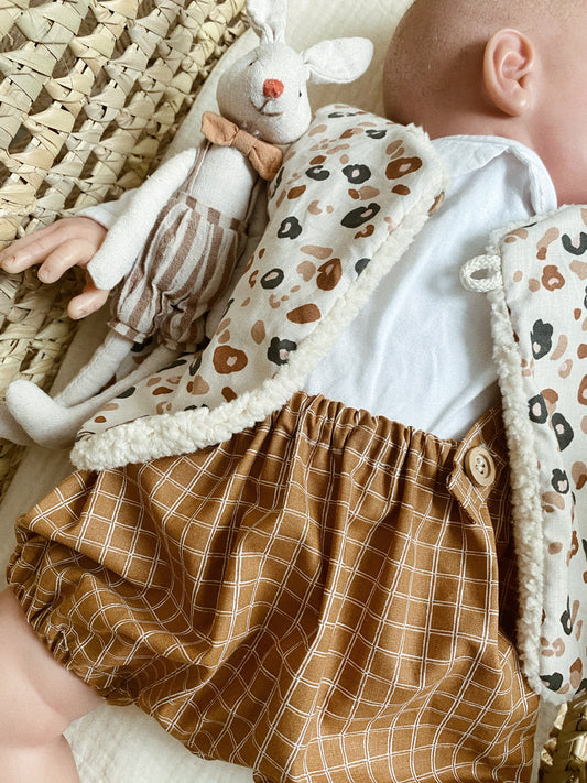 Gilet de berger réversible bébé COLLECTION LIGNES ET TÂCHES