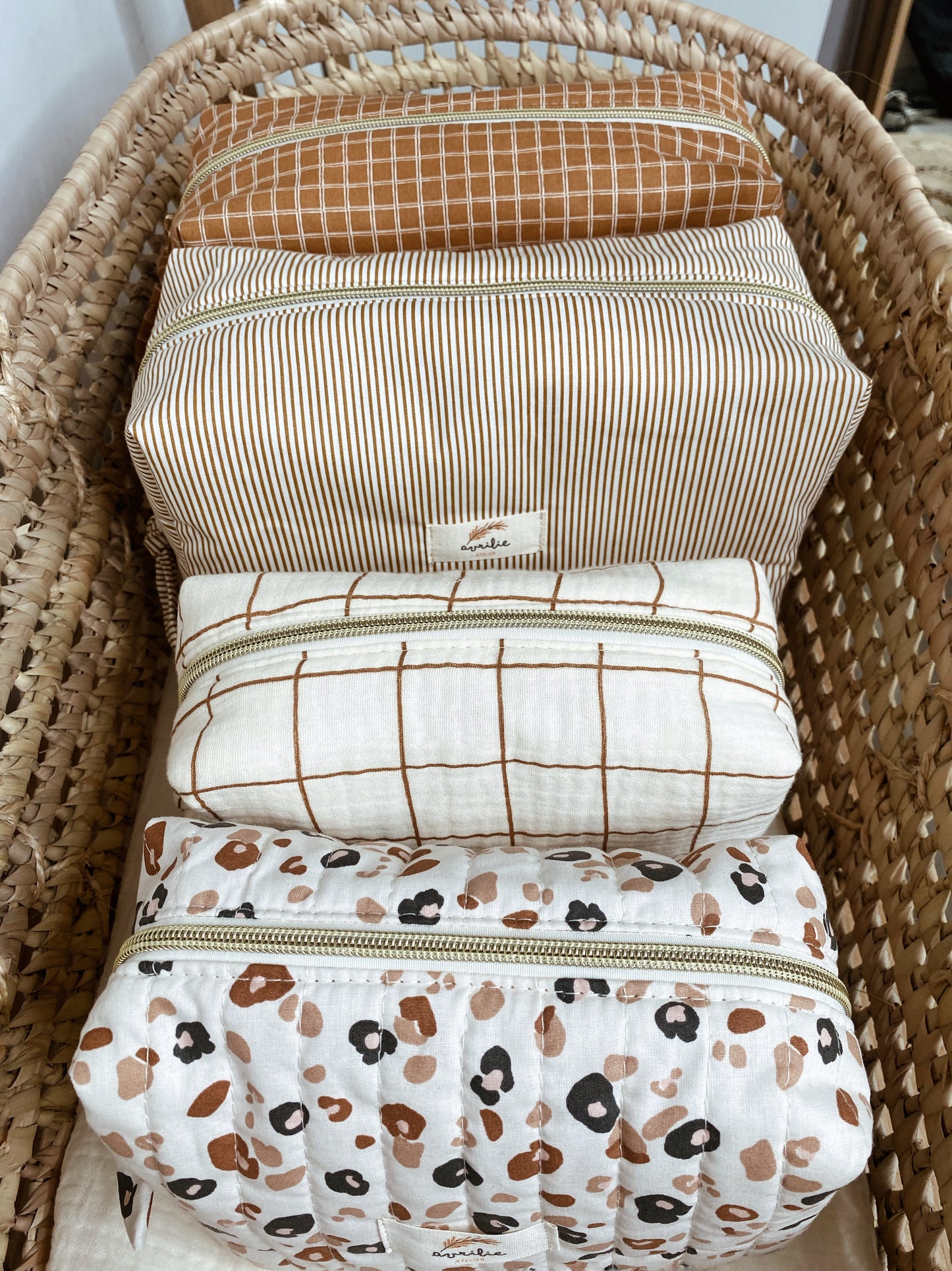 Trousse de toilette CARREAUX CAMEL