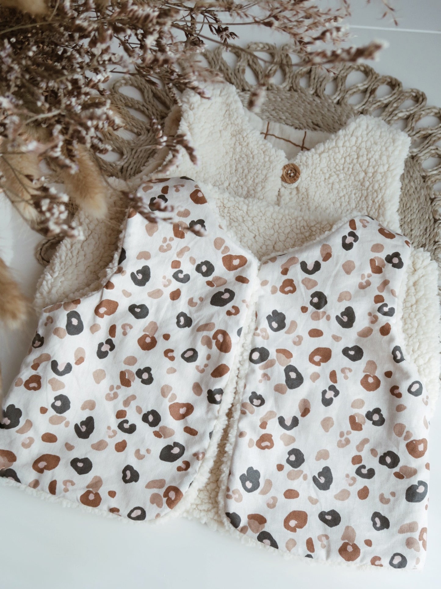 Gilet de berger réversible bébé COLLECTION LIGNES ET TÂCHES
