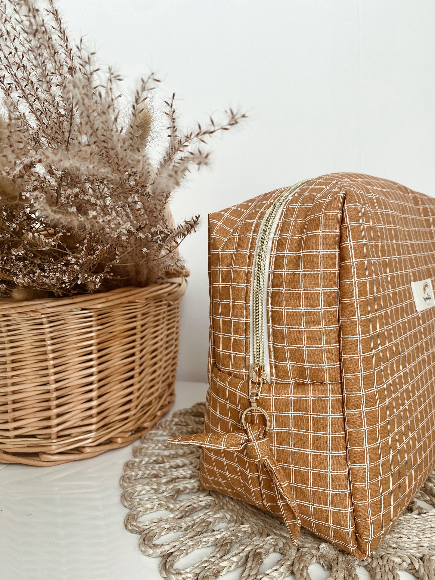 Trousse de toilette CARREAUX CAMEL