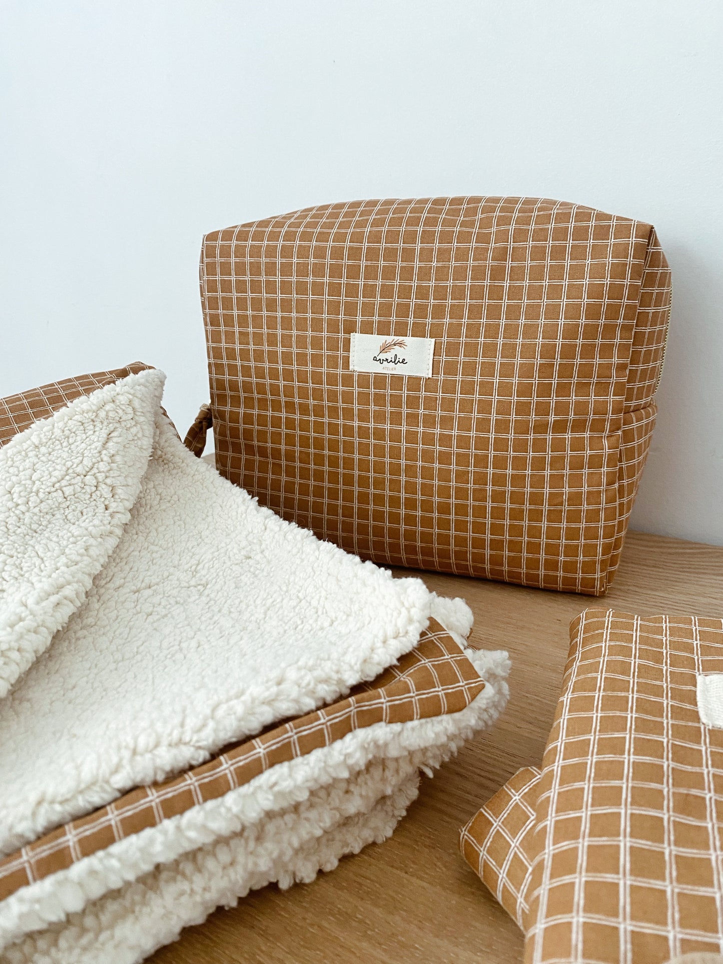 Trousse de toilette CARREAUX CAMEL
