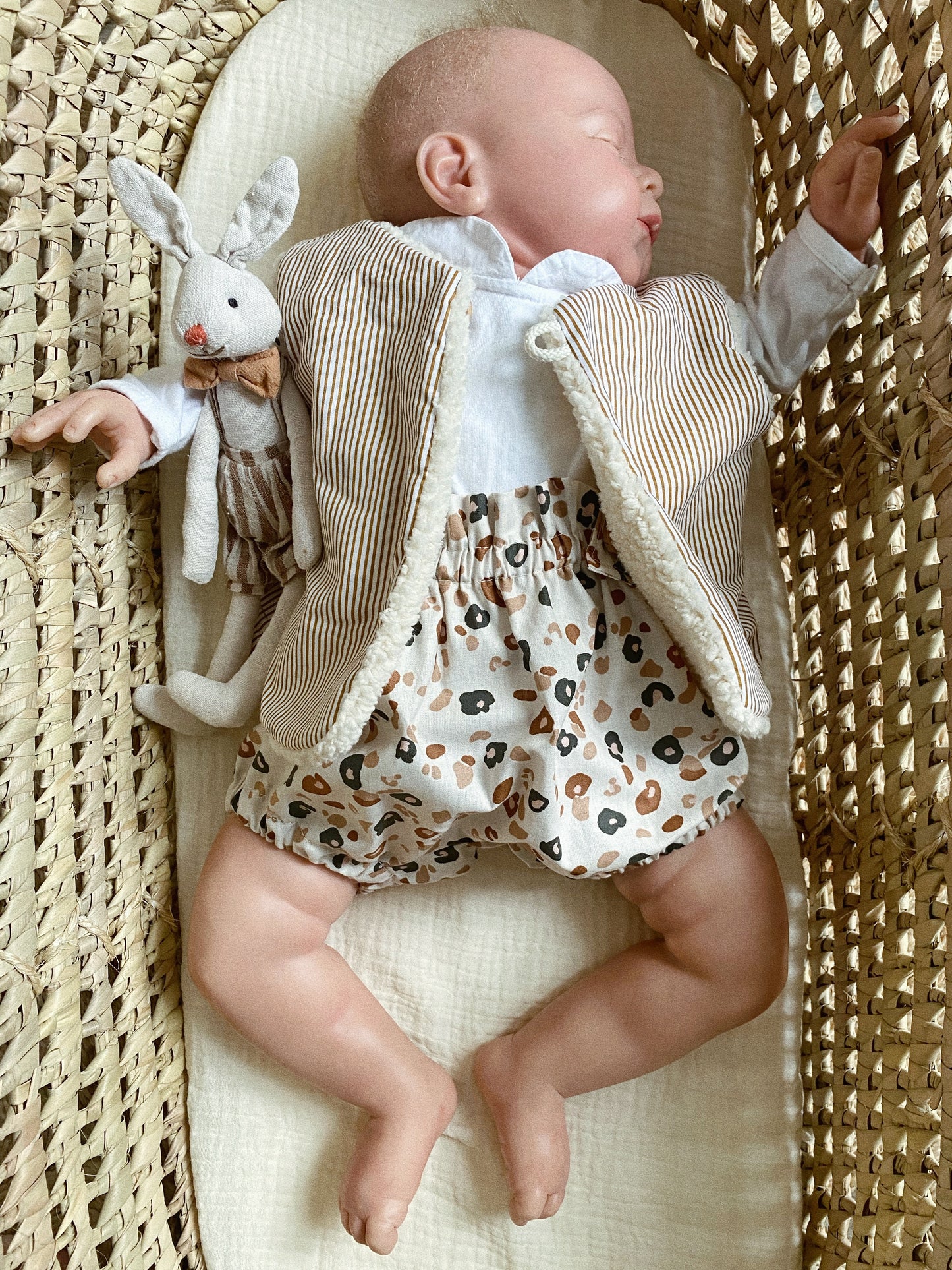 Gilet de berger réversible bébé COLLECTION LIGNES ET TÂCHES