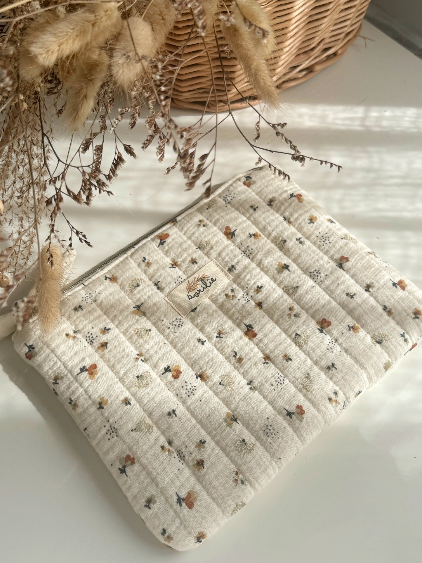 Pochette plate en gaze de coton NECTAR