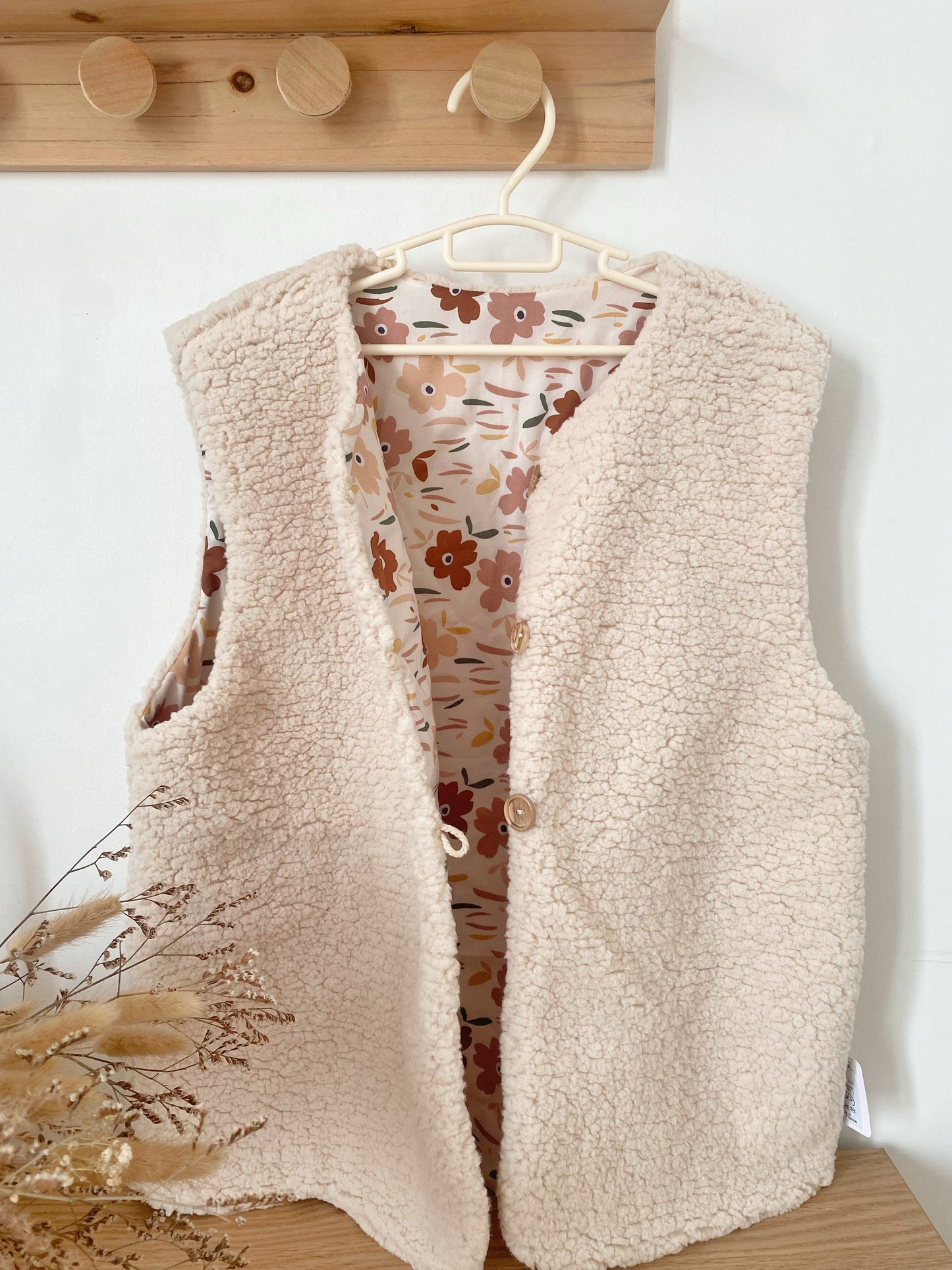 Gilet de berger réversible femme FLOWER PARTY