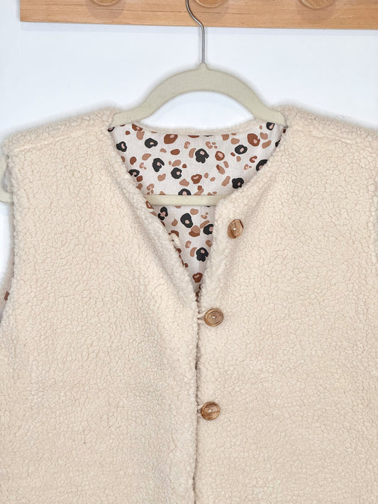 Gilet de berger réversible femme LÉOPARD