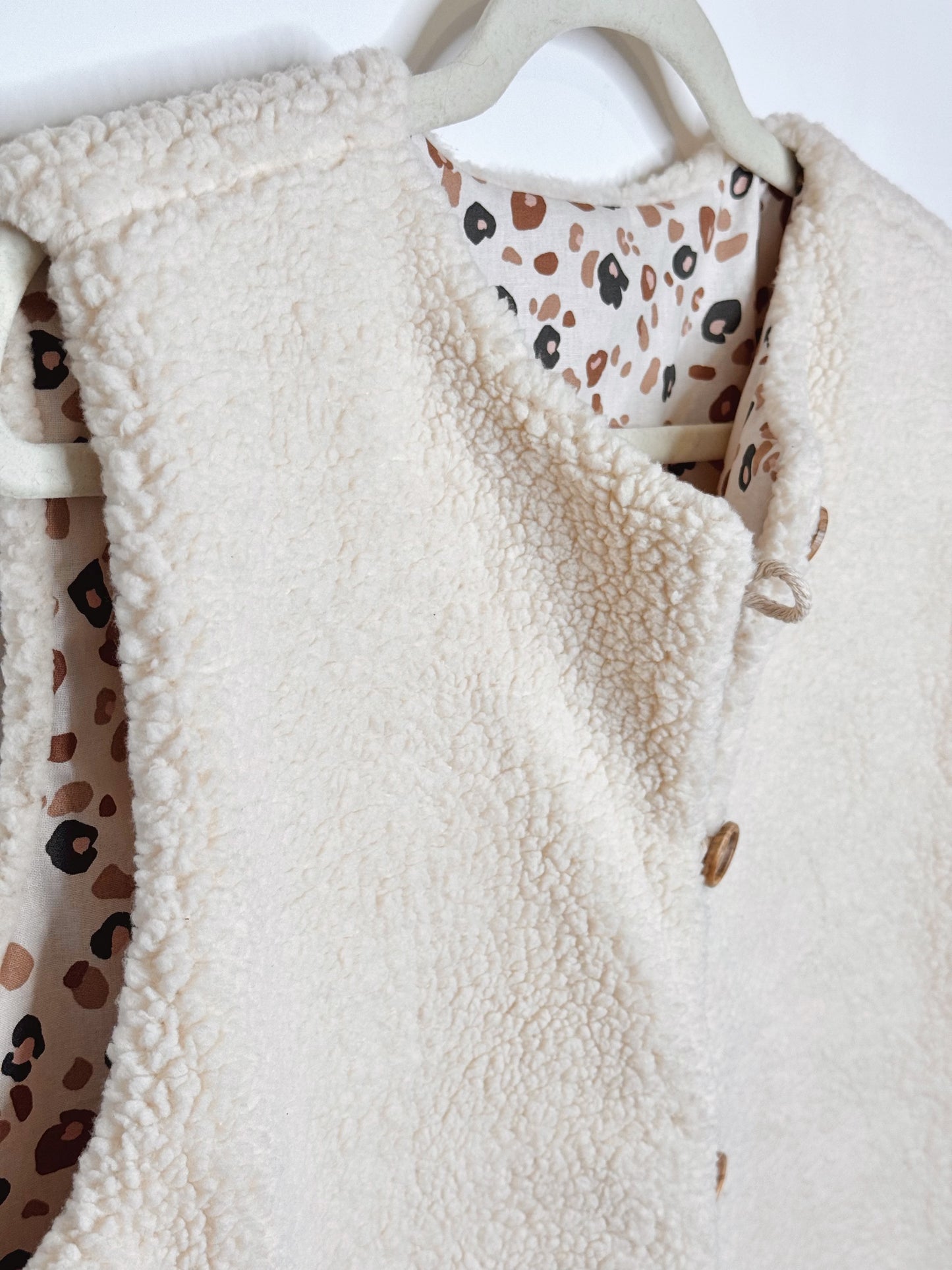 Gilet de berger réversible femme LÉOPARD