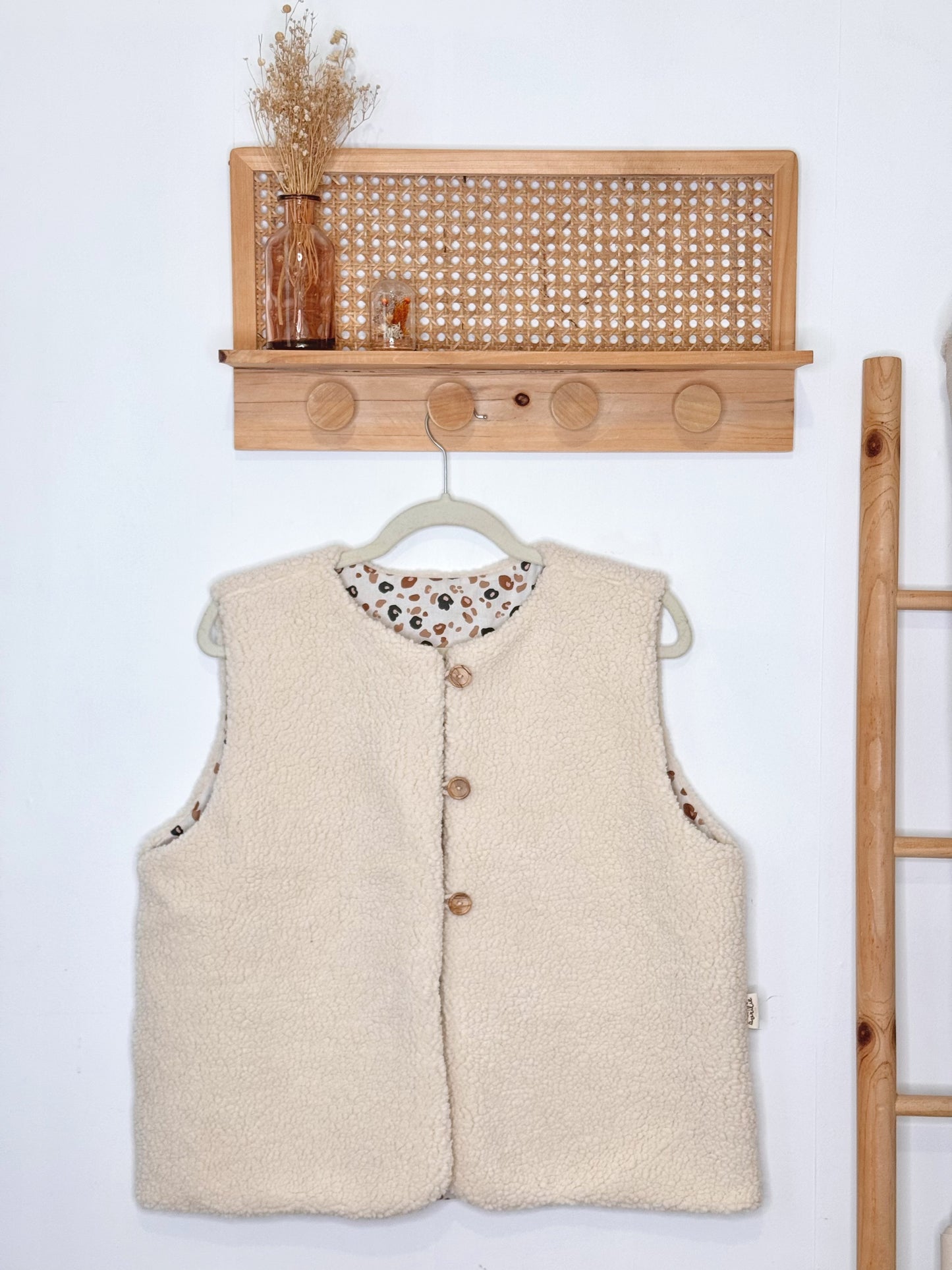 Gilet de berger réversible femme LÉOPARD