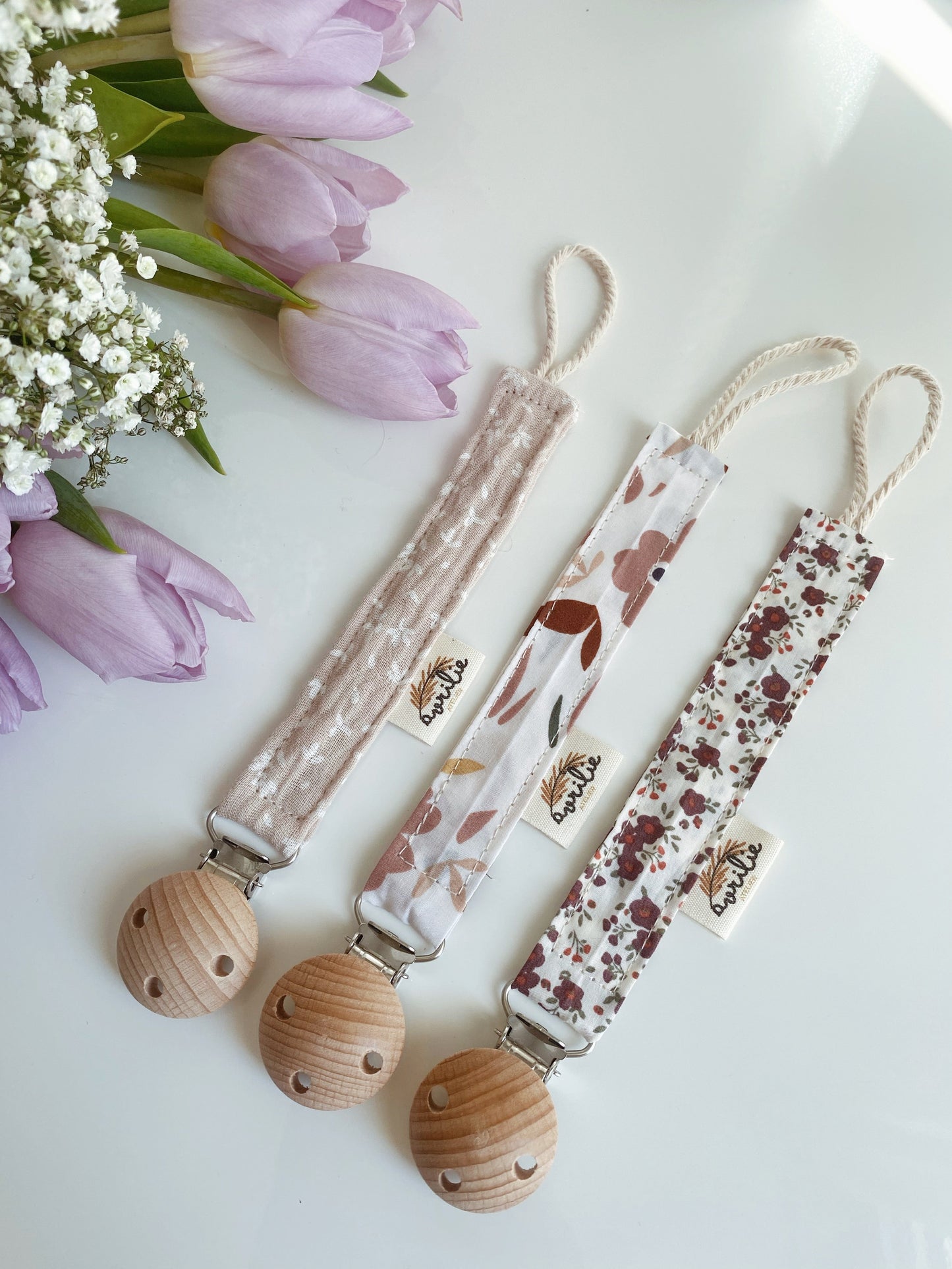 Attache tétine personnalisable FLOWER PARTY