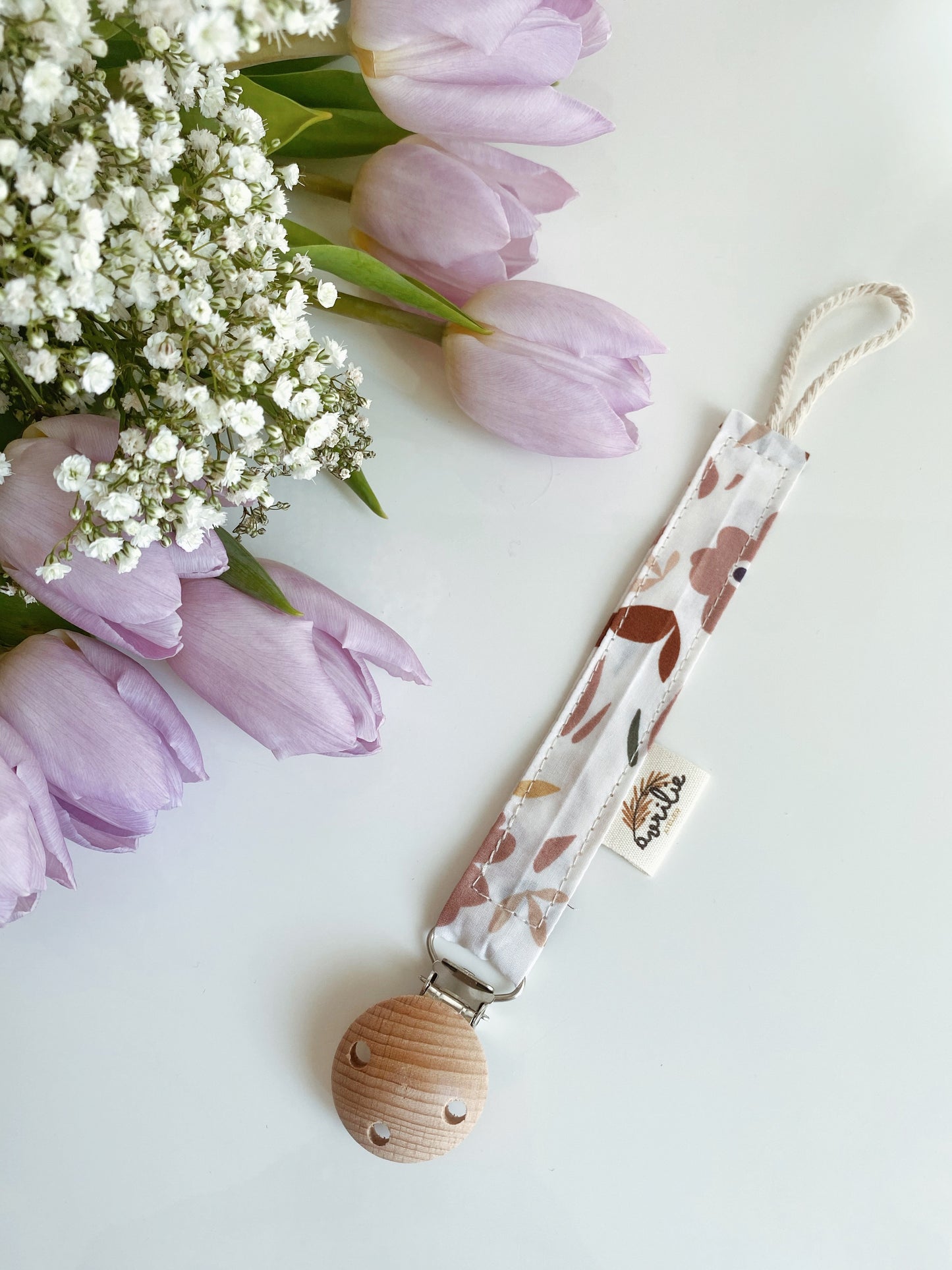Attache tétine personnalisable FLOWER PARTY