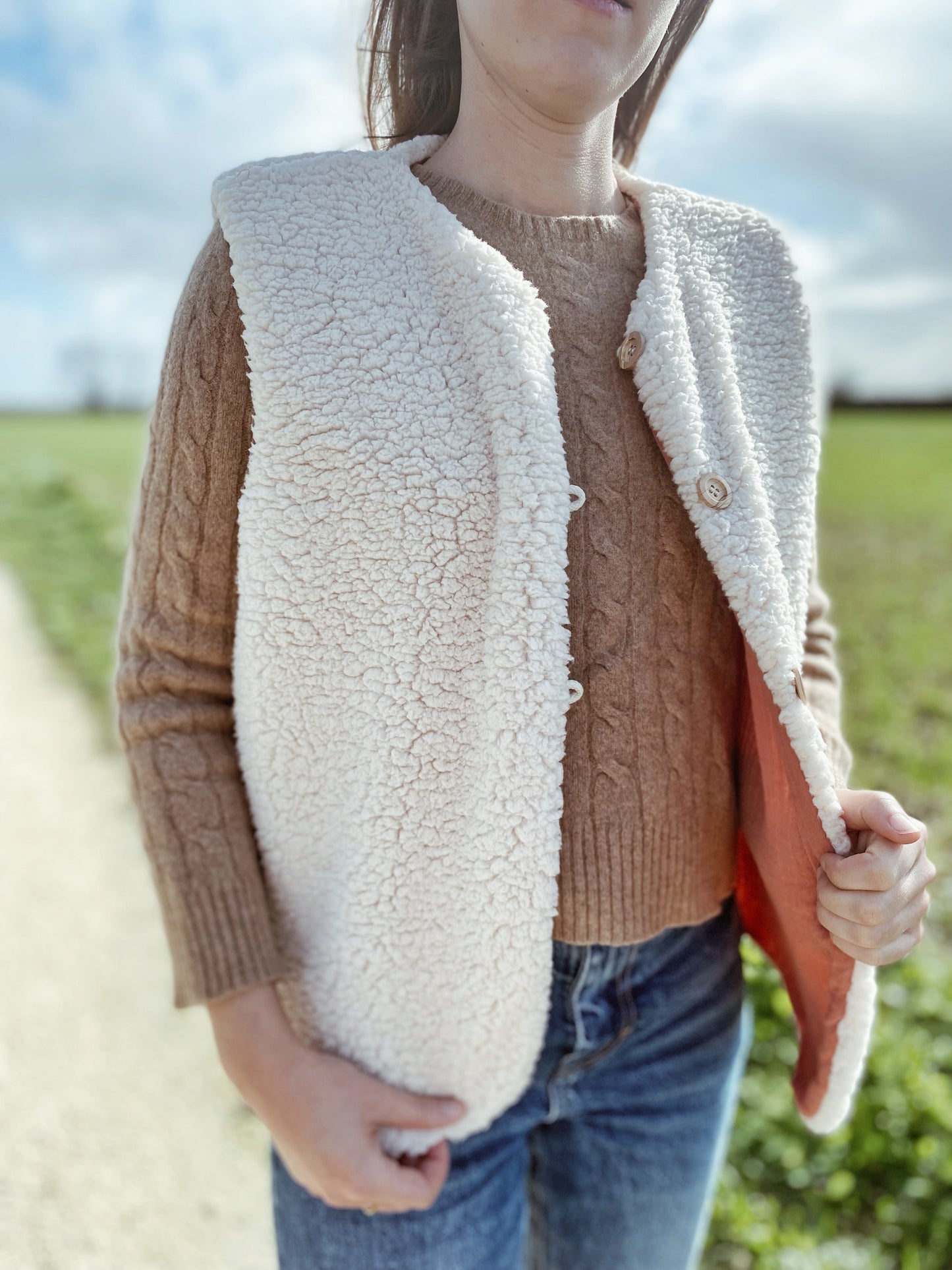 Gilet de berger réversible femme personnalisable