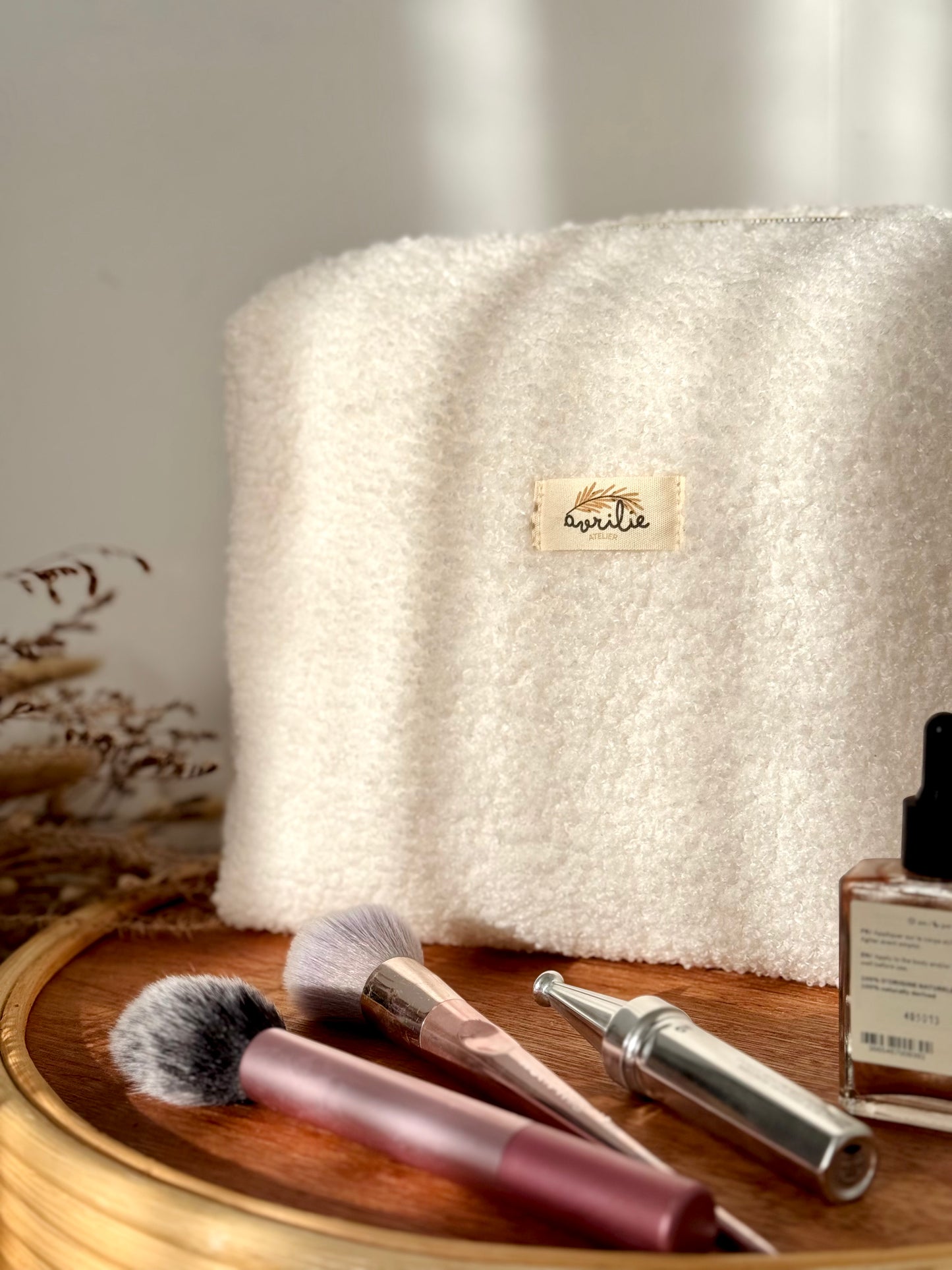 Trousse de toilette Teddy bouclette ÉCRU