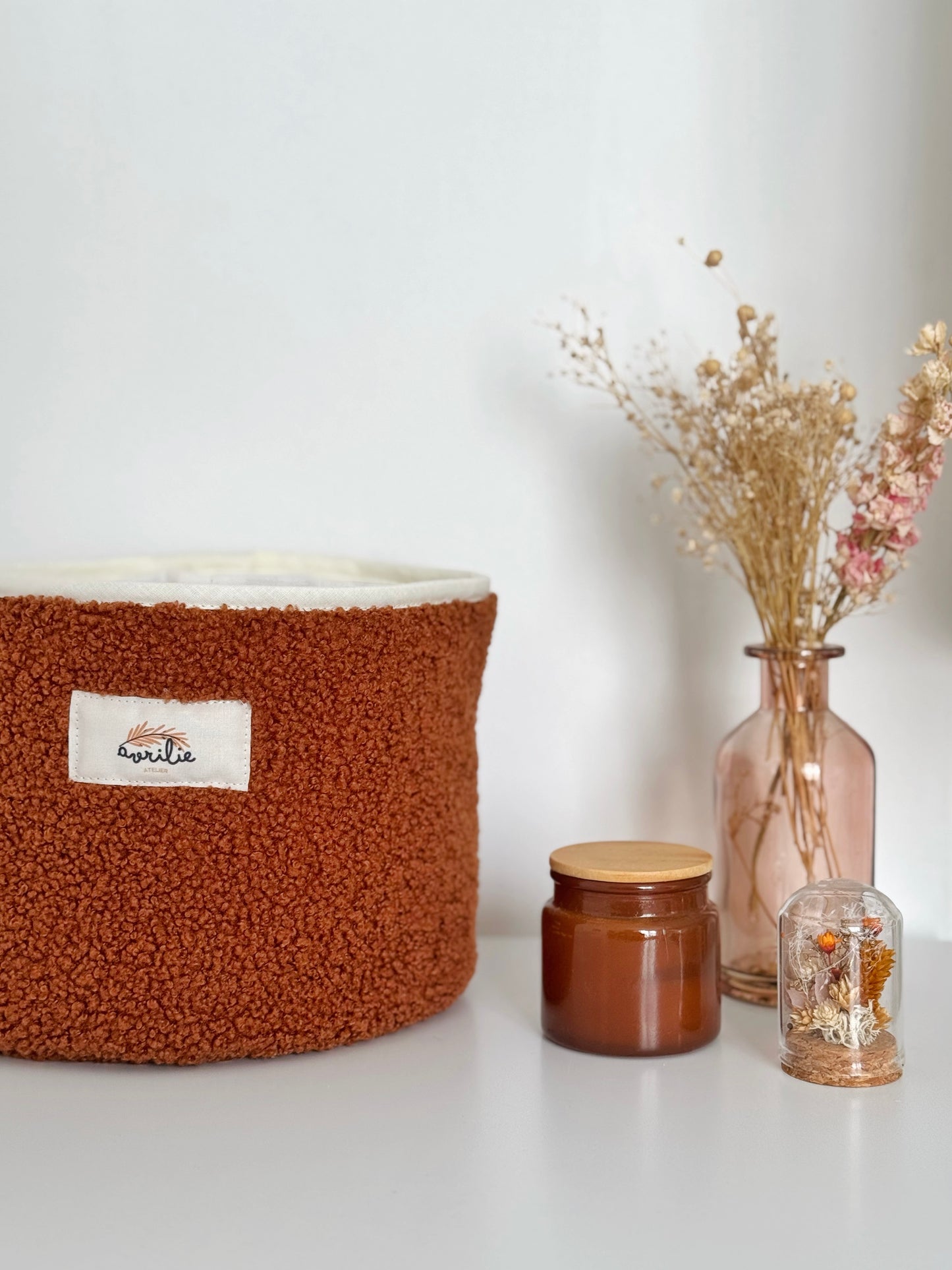 Panier de rangement Teddy bouclette TOFFEE