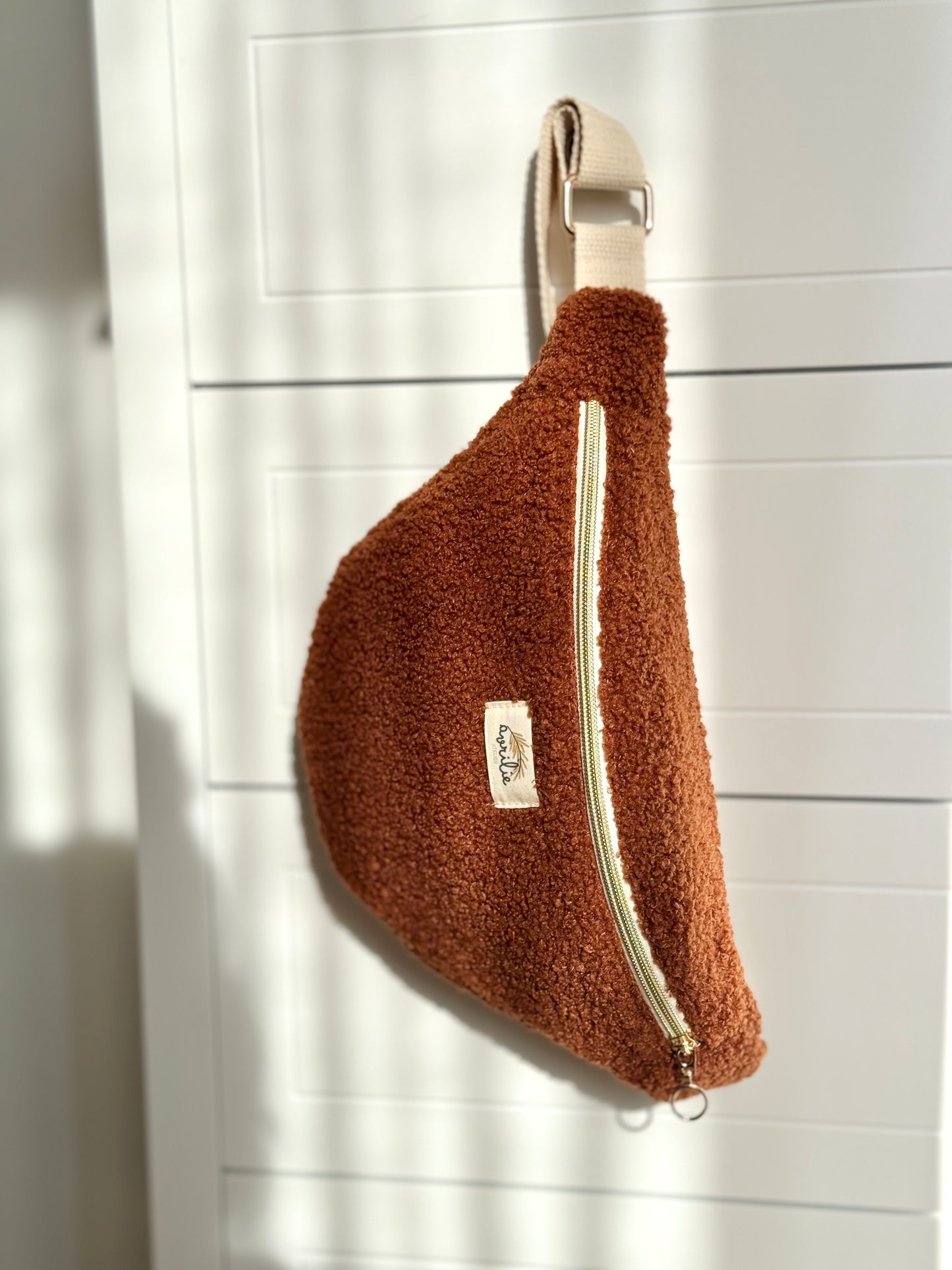 Sac banane Teddy bouclette TOFFEE