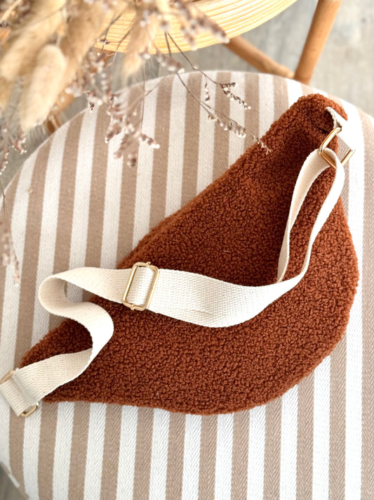 Sac banane Teddy bouclette TOFFEE
