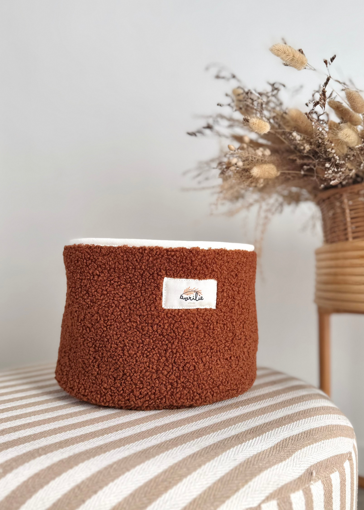 Panier de rangement Teddy bouclette TOFFEE