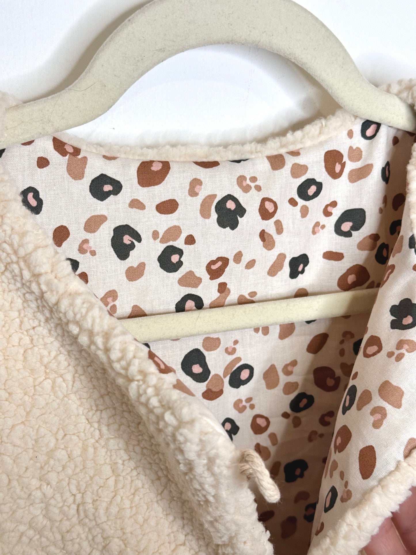 Gilet de berger réversible femme LÉOPARD
