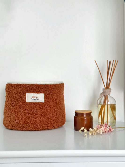 Panier de rangement Teddy bouclette TOFFEE