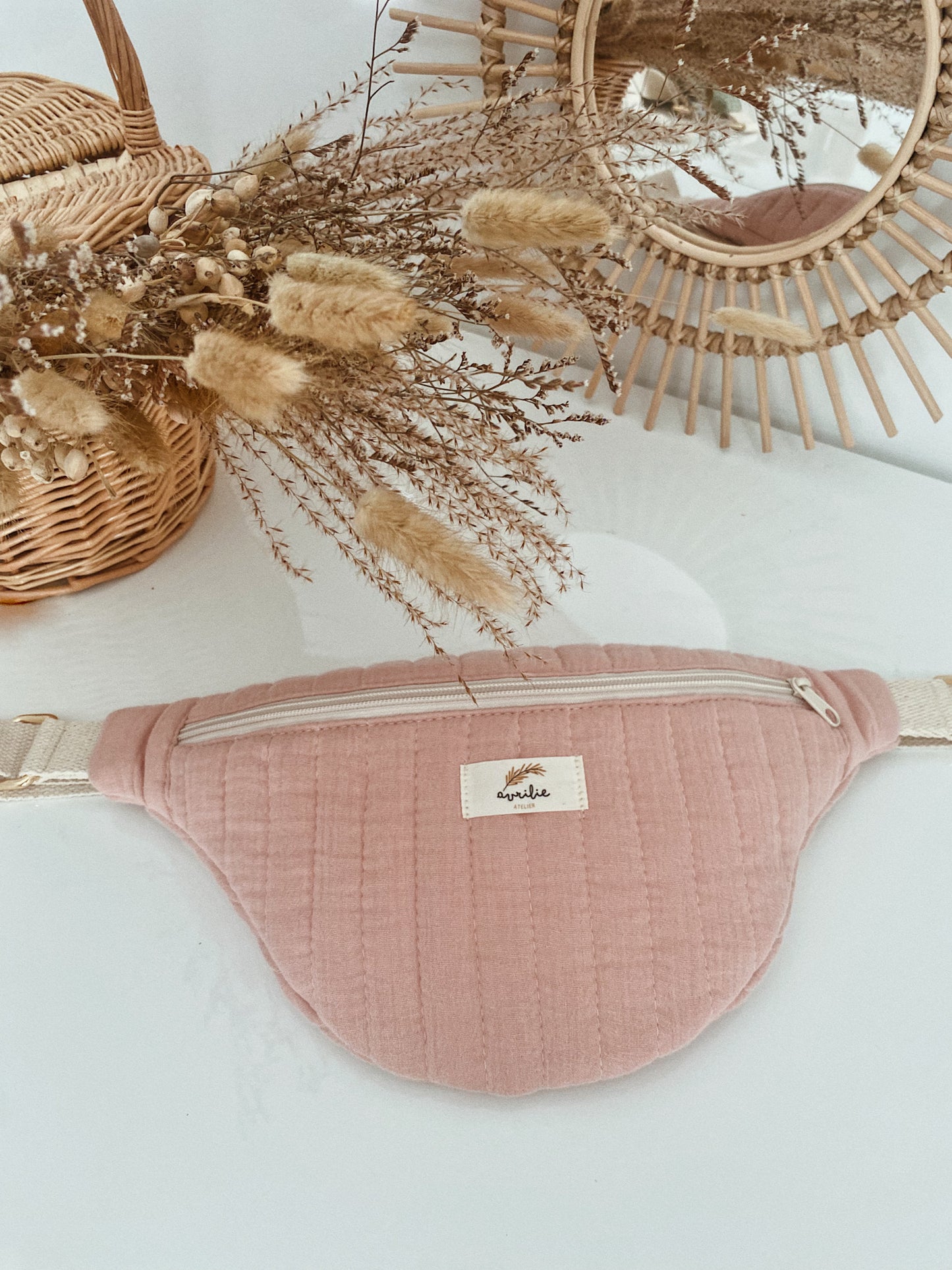 Sac banane VIEUX ROSE