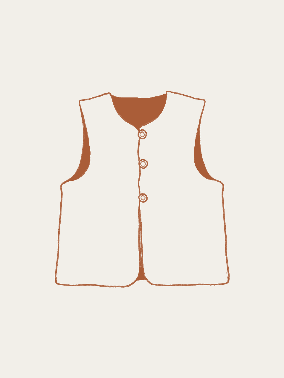 Women's reversible shepherd vest